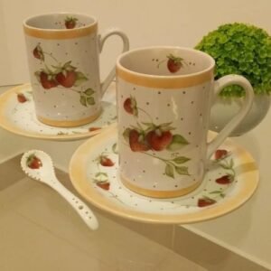 Tazas y Platos Fresas