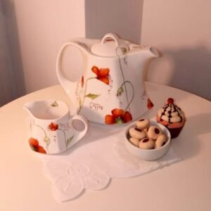 Juego Cafetera/ Tetera y Lechera "Tía Isabel"