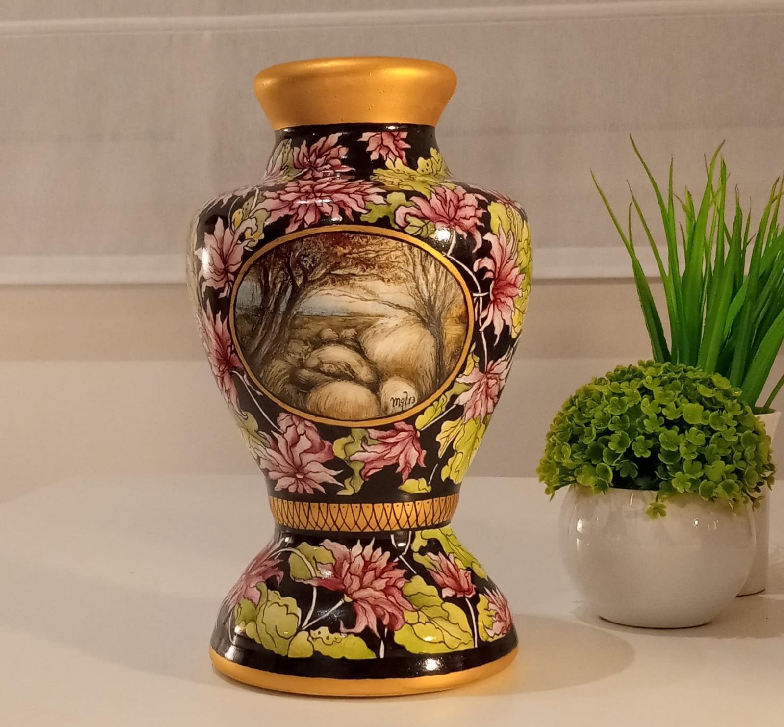Base para Velador o Lámpara de mesa. Estilo Oriental