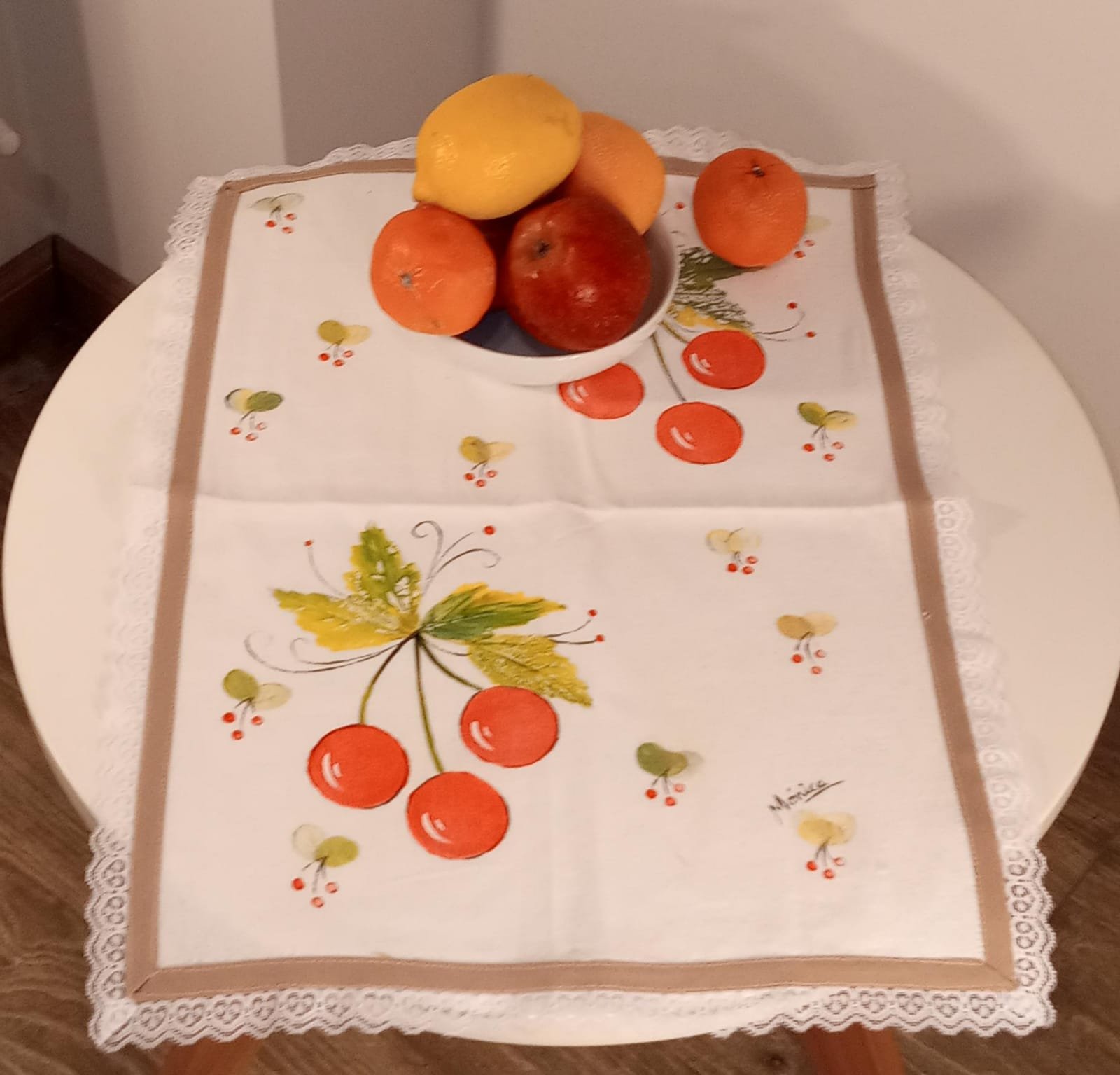 Repasador y/o individual Cerezas