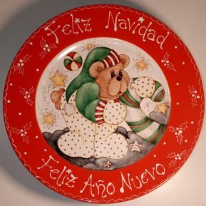 Plato Navideño " Osito Navideño "