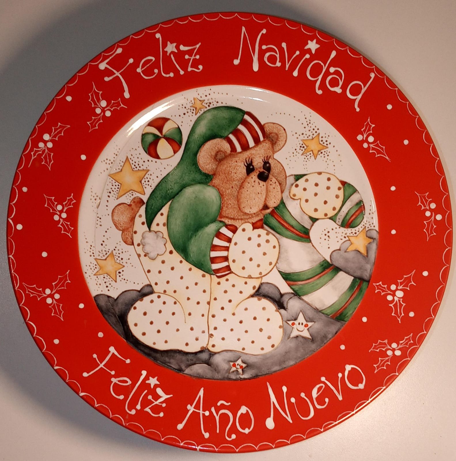 Plato Navideño " Osito Navideño "