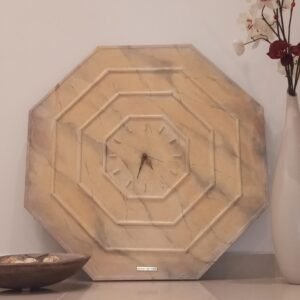 "Reloj Octogonal Mármol"